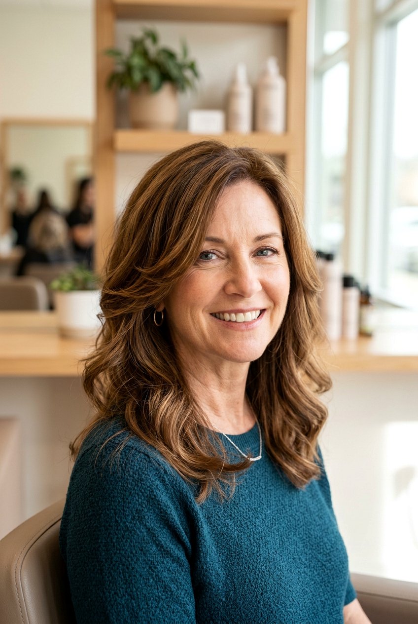 Shoulder Length Layered Haircut - 20 best haircuts for women over 50 - 20 best haircuts for women over 50