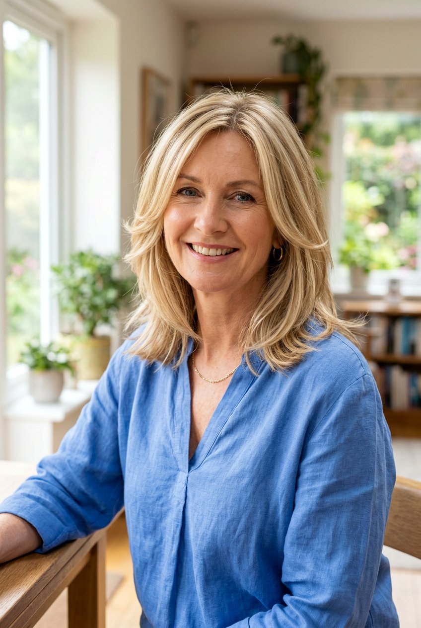 Shoulder Length Layered Lob - 20 layered haircut for women over 50 with round face - 20 layered haircut for women over 50 with round face