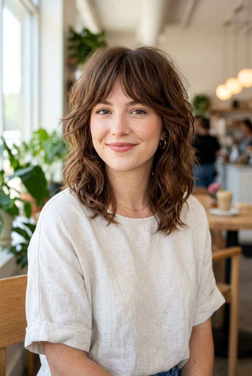 Shoulder Length Layered Shag - 20 low maintenance shag for mature women - 20 low maintenance shag for mature women