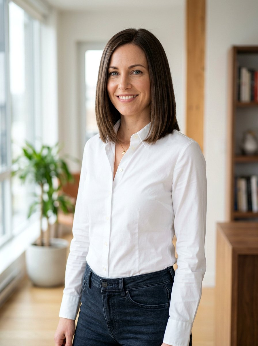 Shoulder Length Layered Straight Bob - 20 shoulder length straight haircut with layers - 20 shoulder length straight haircut with layers