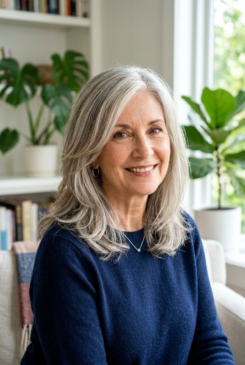 Shoulder Length Layers - 20 no fuss haircuts for older women - 20 no fuss haircuts for older women