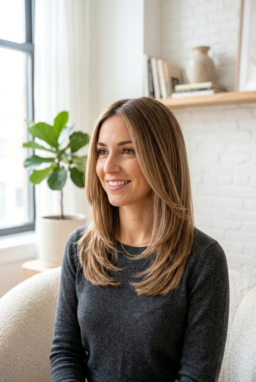 Shoulder Length Layers - 20 pin straight hairstyles - 20 pin straight hairstyles