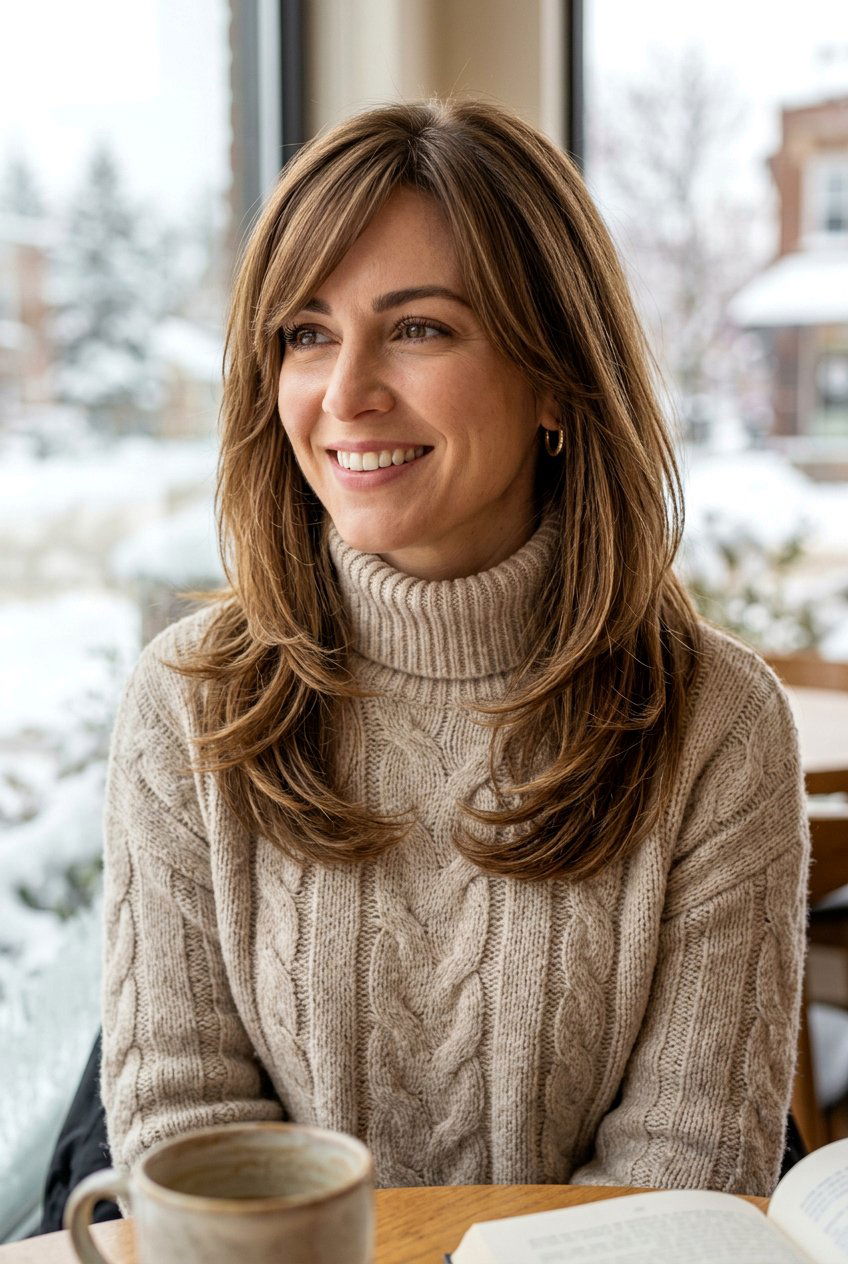 Shoulder Length Layers With Side Swept Bangs - 20 low maintenance haircut for shoulder length layers - 20 low maintenance haircut for shoulder length layers