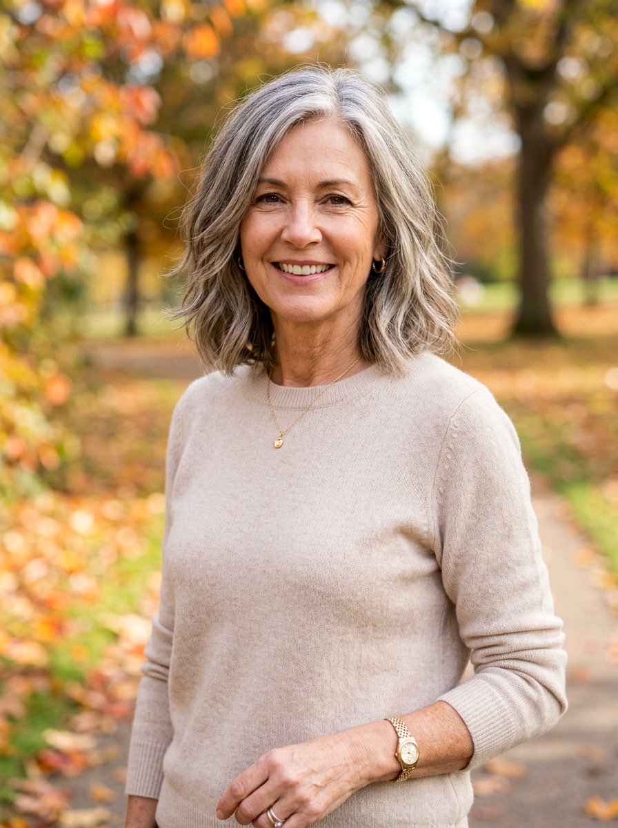 Shoulder Length Lob - 20 easy hairstyle for mature women over 50 - 20 easy hairstyle for mature women over 50