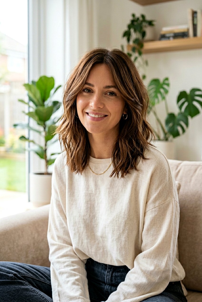 Shoulder Length Lob With Textured Ends - 20 medium haircut for square face women - 20 medium haircut for square face women