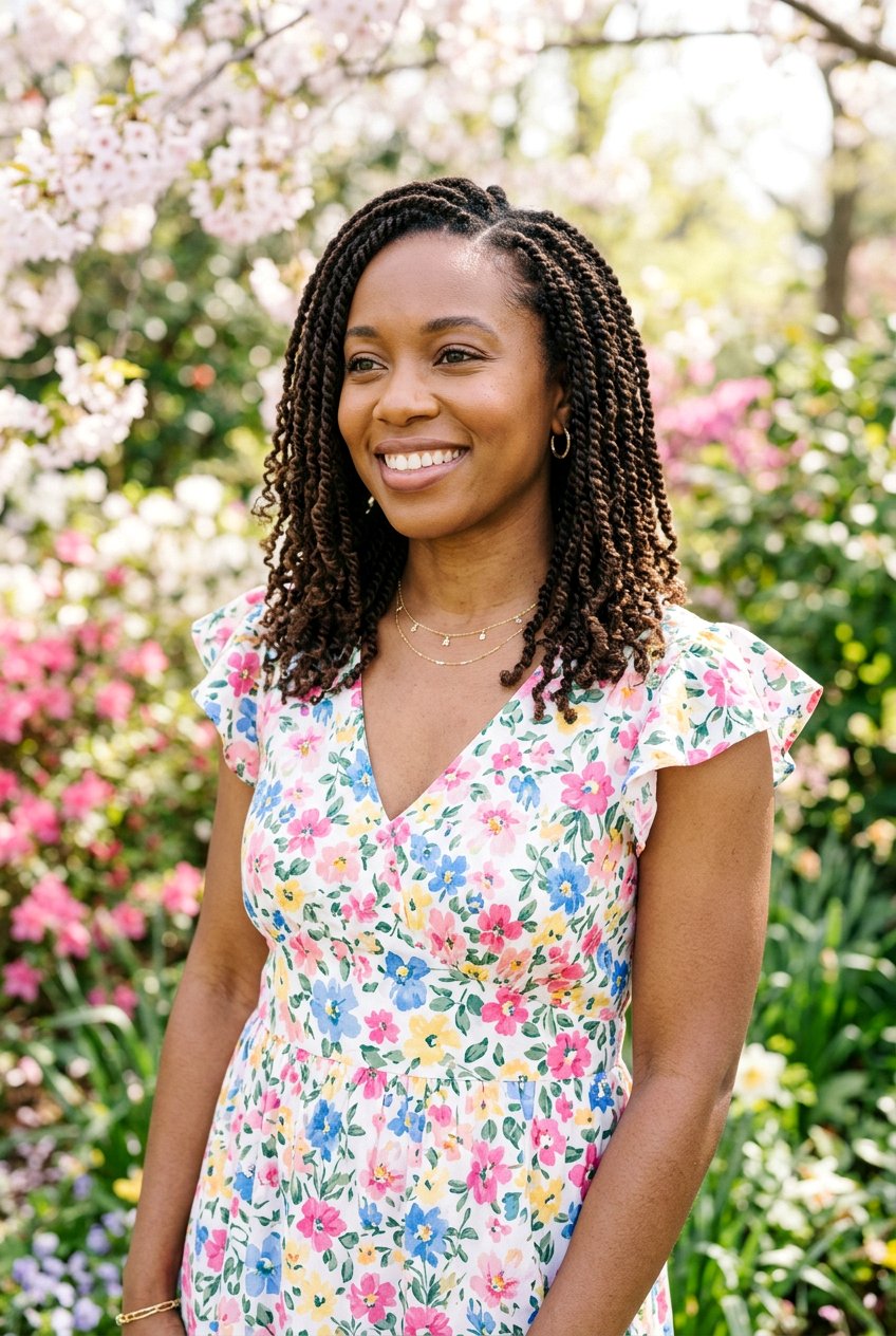 Shoulder Length Mini Twists - 20 mini twists on 4c hair women - 20 mini twists on 4c hair women