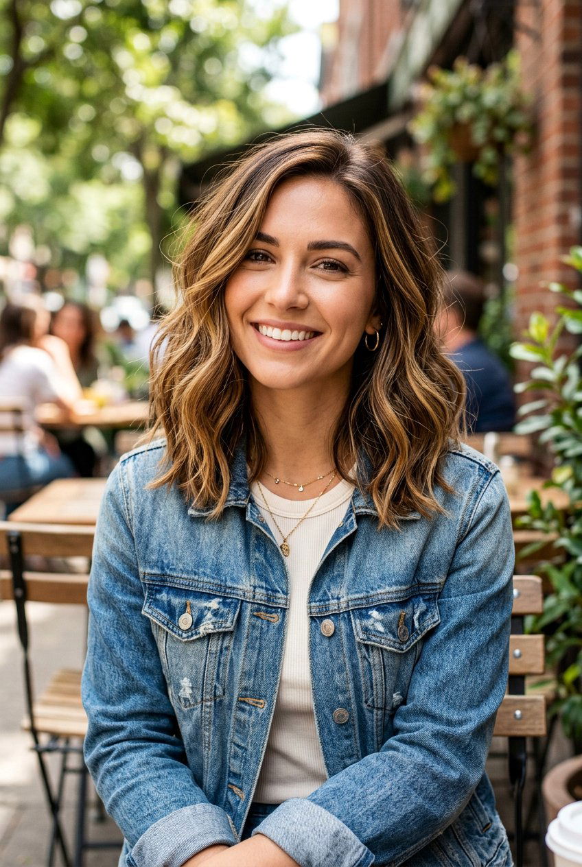 Shoulder Length Mocha Hair Honey Highlights - 20 mocha brunette with honey highlights - 20 mocha brunette with honey highlights