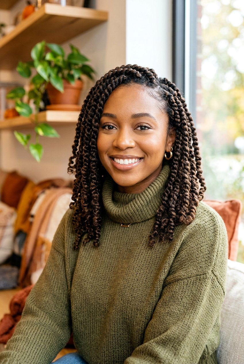 Shoulder Length Passion Twists - 20 black women passion twist ideas - 20 black women passion twist ideas