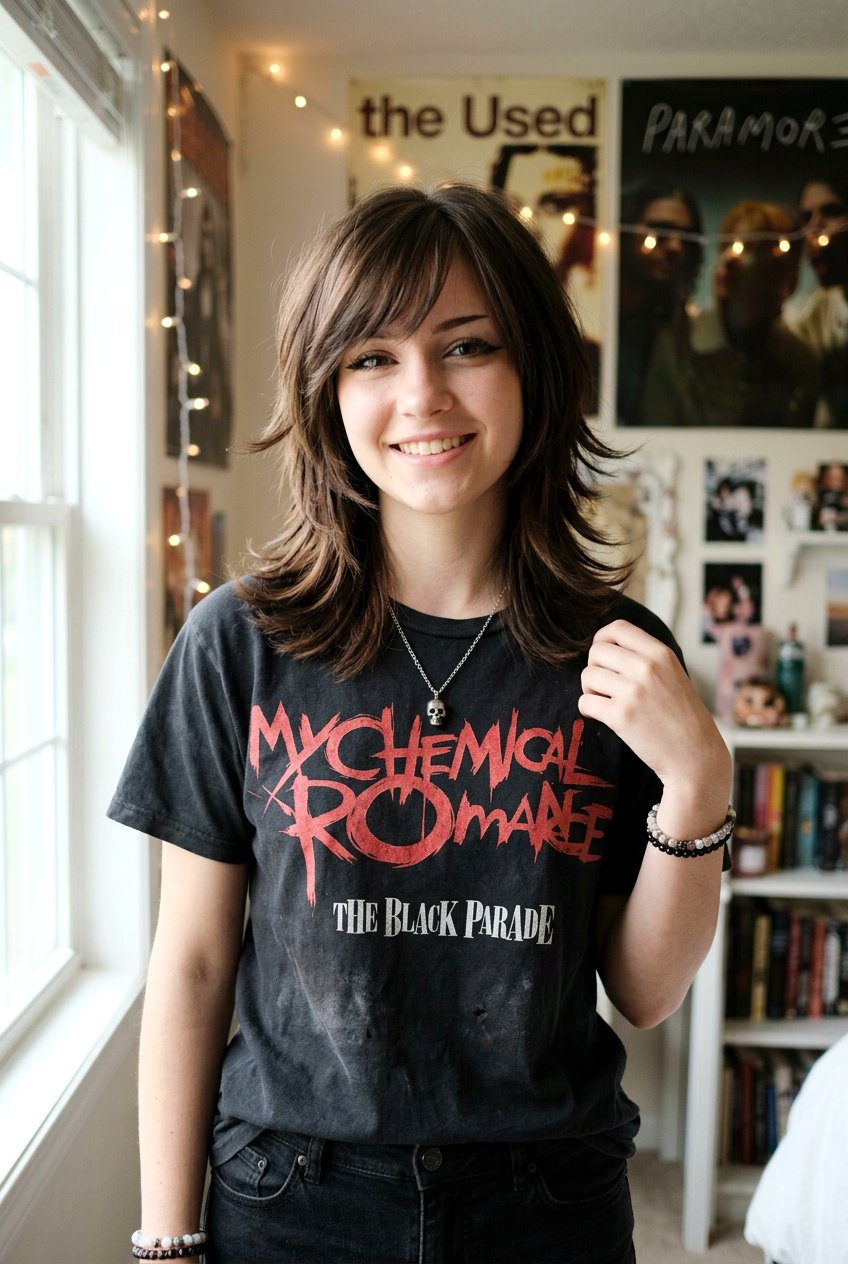 Shoulder Length Scene Hair With Face Framing Layers - 20 scene layered haircut for girls - 20 scene layered haircut for girls