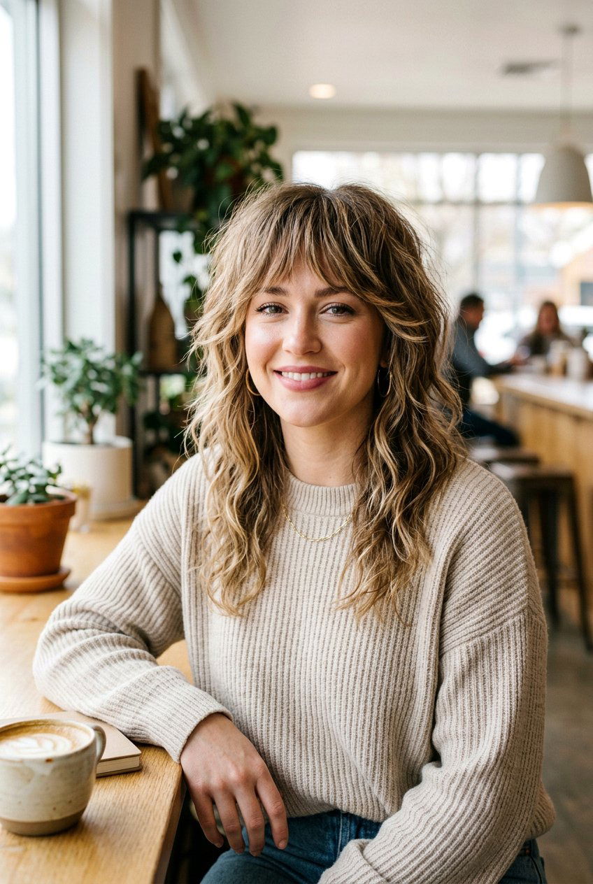 Shoulder Length Shag Haircut With Face Framing - 20 face framing haircut for medium hair - 20 face framing haircut for medium hair