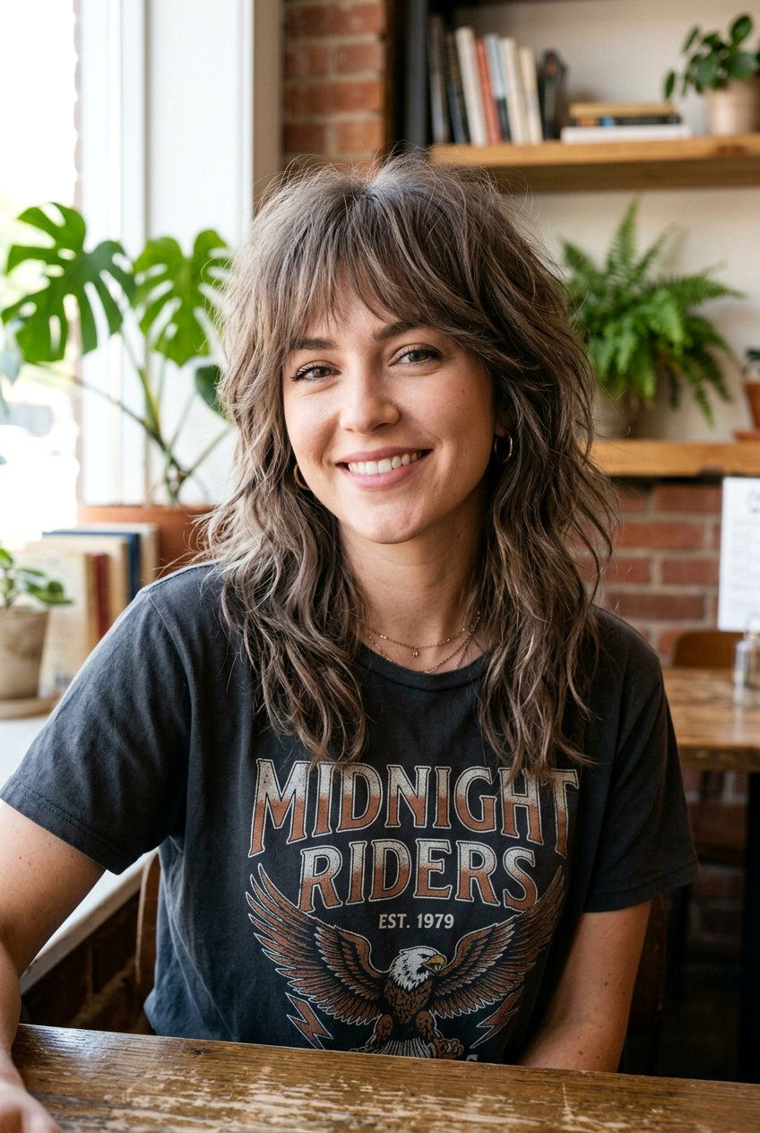 Shoulder Length Shag With Wispy Bangs - 20 wispy fringe with shoulder length hair - 20 wispy fringe with shoulder length hair