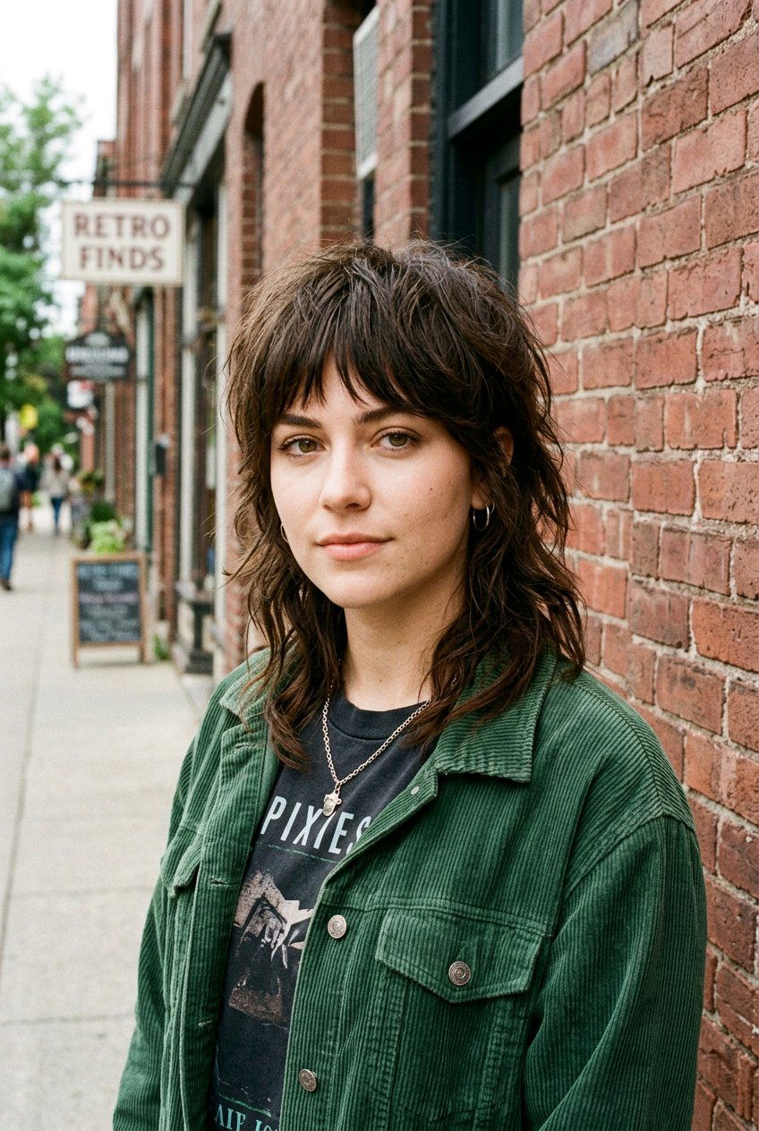 Shoulder Length Shullet - 20 grunge shag hairstyle women - 20 grunge shag hairstyle women