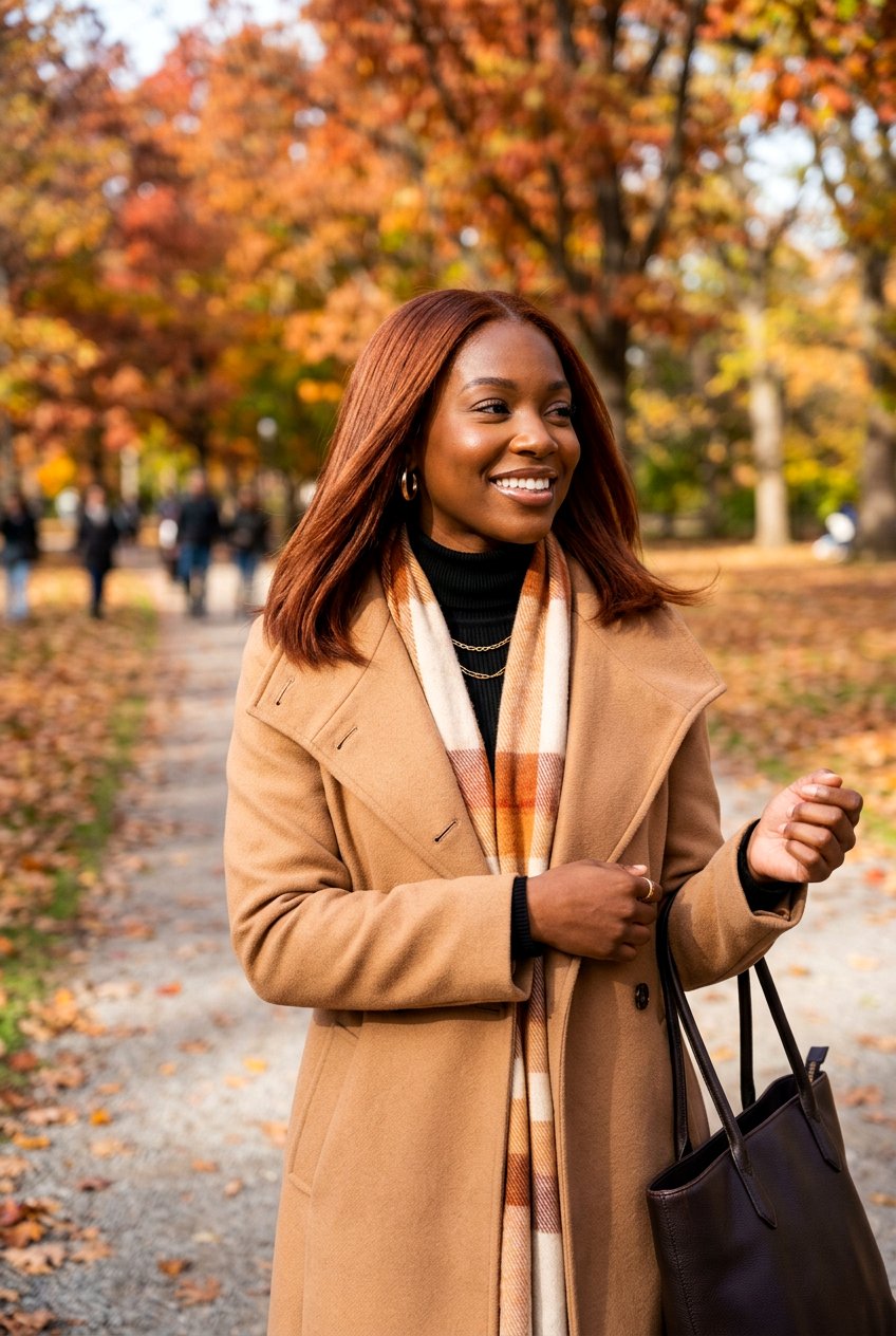 Shoulder Length Silk Press With Auburn Color - 20 black women shoulder length silk press ideas - 20 black women shoulder length silk press ideas