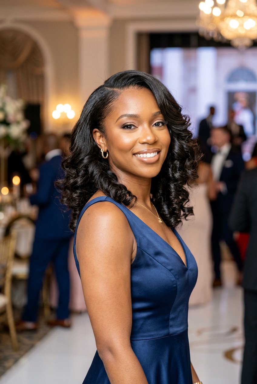 Shoulder Length Silk Press With Bouncy Curls - 20 black women shoulder length silk press ideas - 20 black women shoulder length silk press ideas