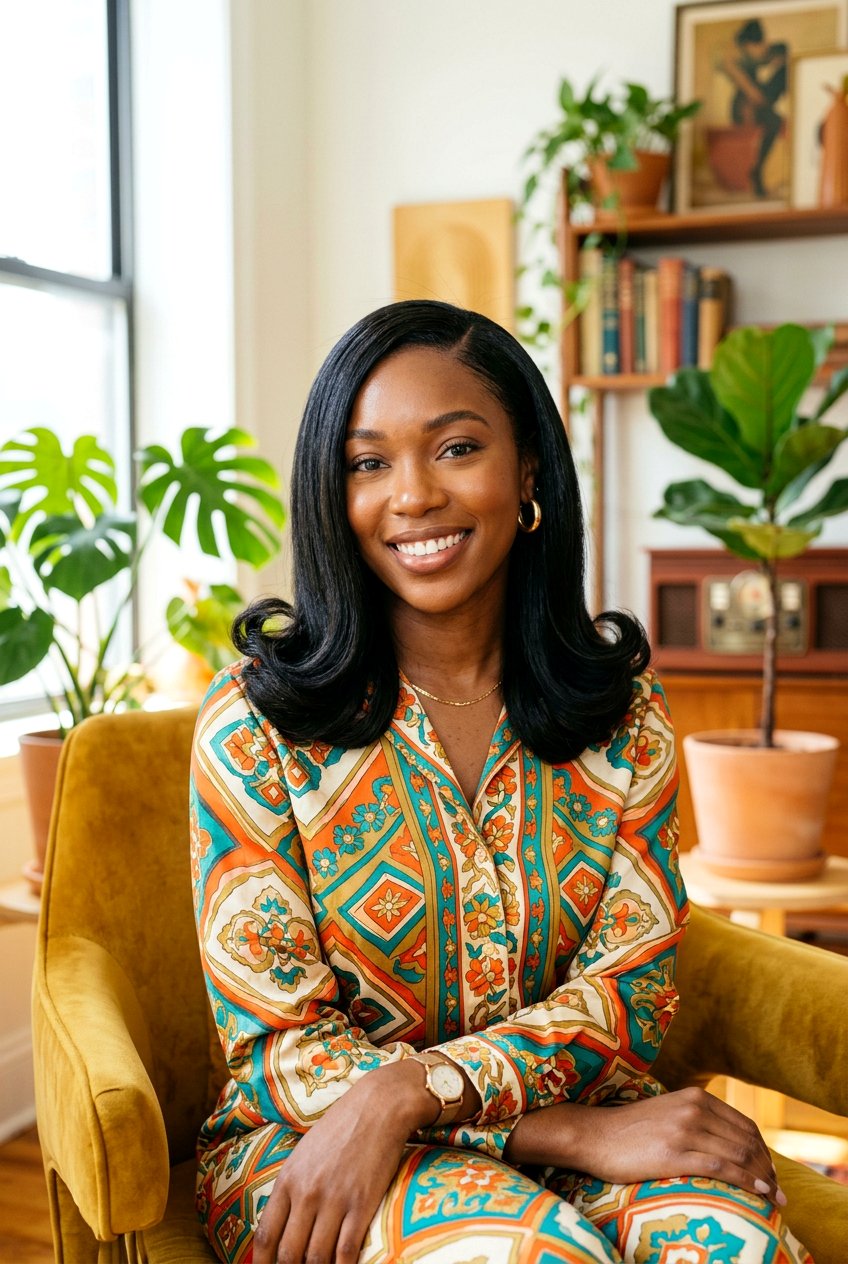 Shoulder Length Silk Press With Curled Ends - 20 black women shoulder length silk press ideas - 20 black women shoulder length silk press ideas