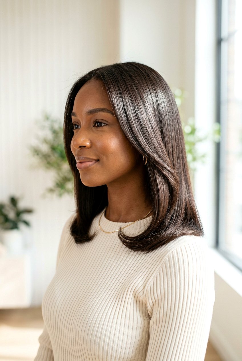 Shoulder Length Silk Press - 20 silk press hairstyles - 20 silk press hairstyles