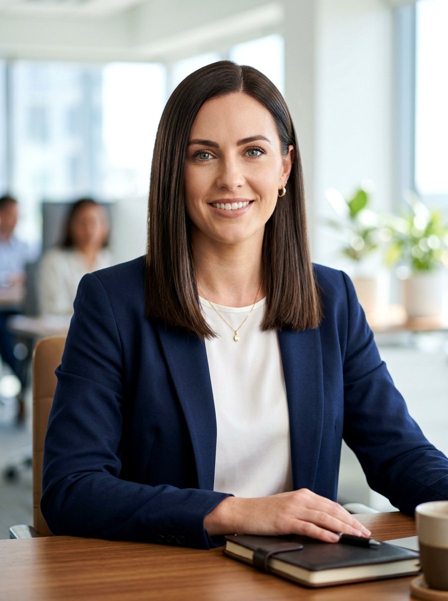 Shoulder Length Sleek Work Hair With Tame Ends - 20 shoulder length work hairstyles - 20 shoulder length work hairstyles