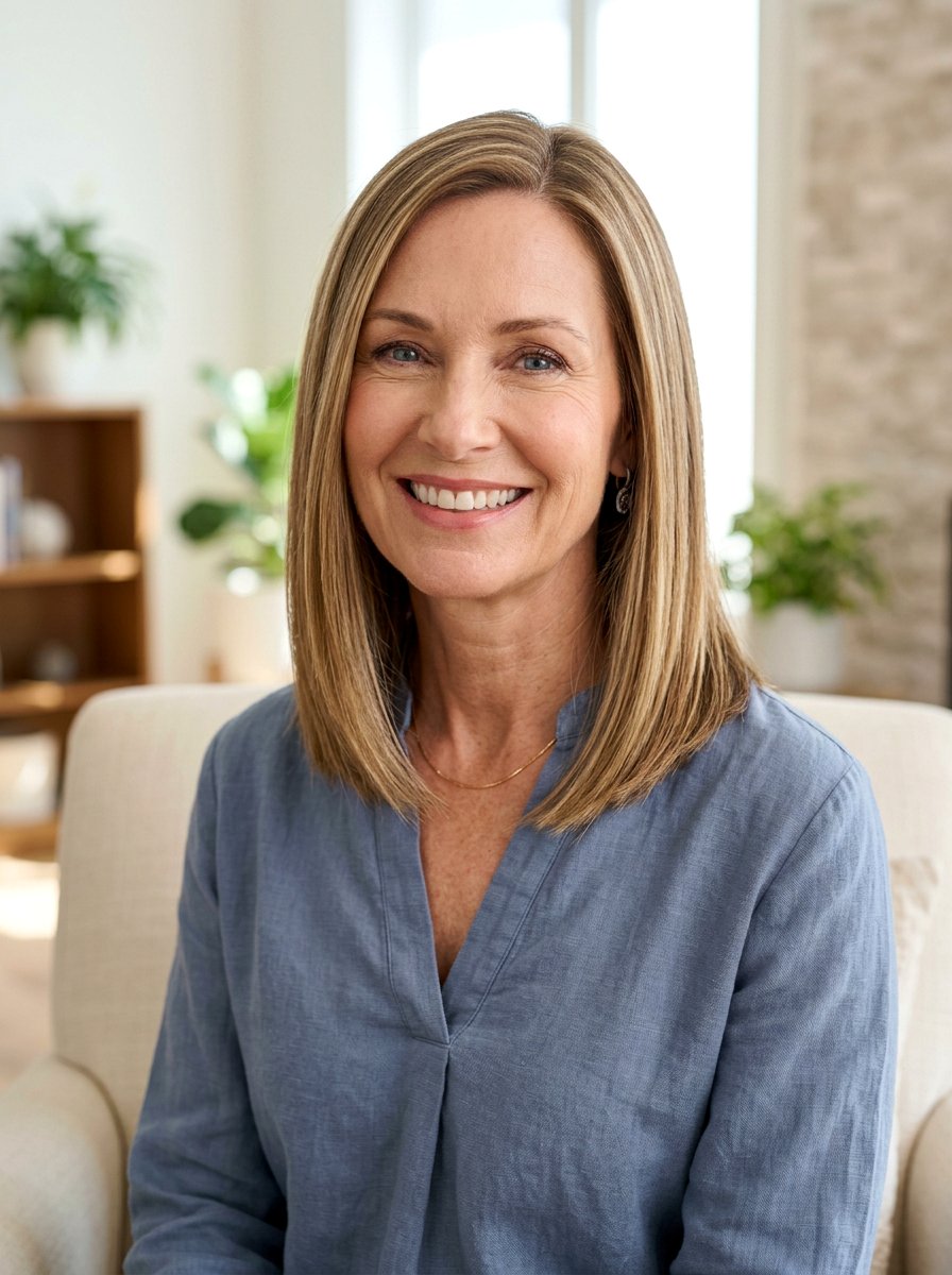 Shoulder Length Straight Cut - 20 straight haircut for women over 50 - 20 straight haircut for women over 50