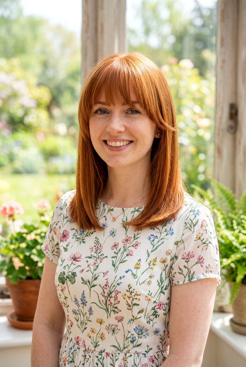 Shoulder Length Straight Hair With Face Framing Fringe - 20 blunt fringe for medium straight hair - 20 blunt fringe for medium straight hair