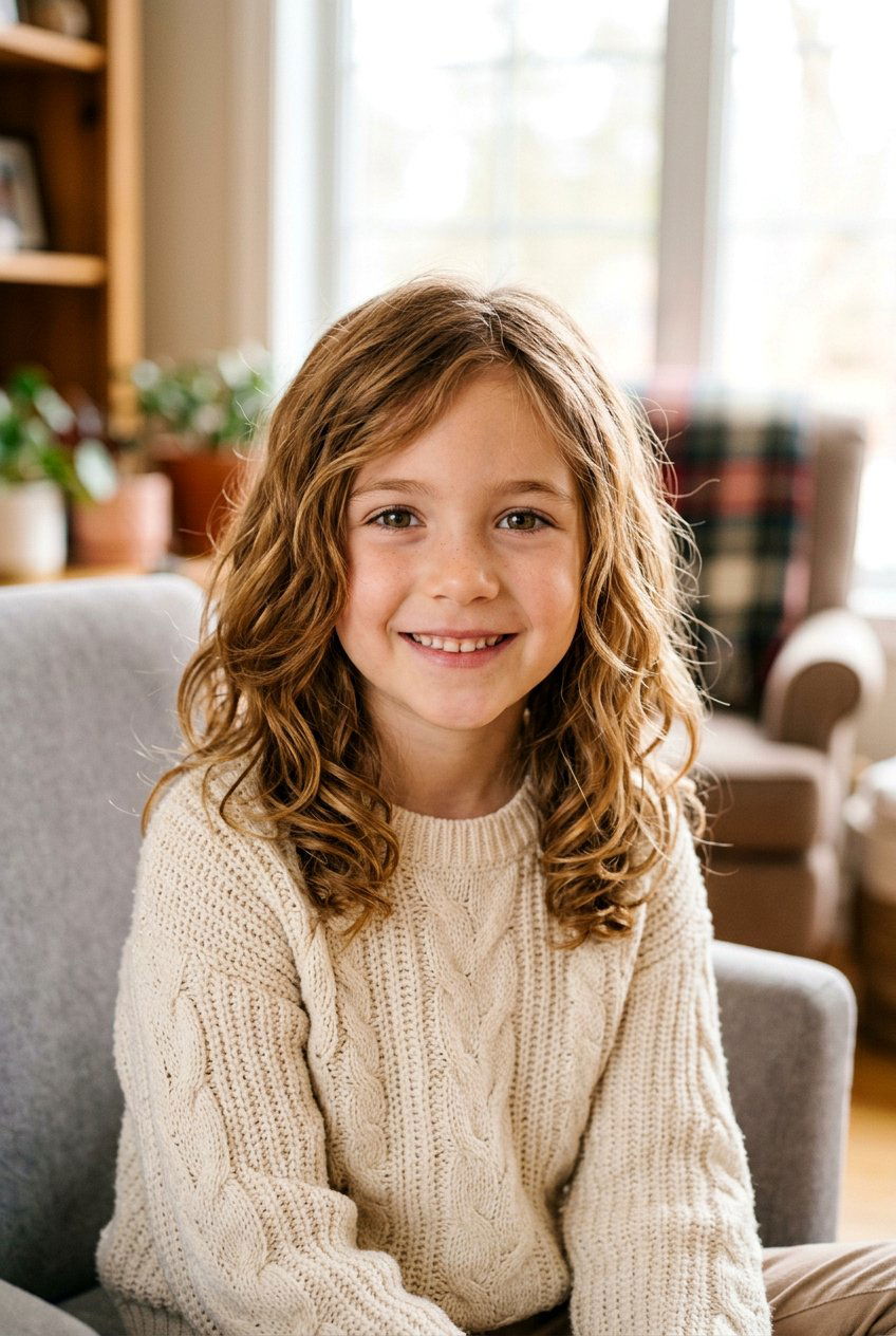 Shoulder Length Textured Cut - 20 little girls haircut with layers - 20 little girls haircut with layers