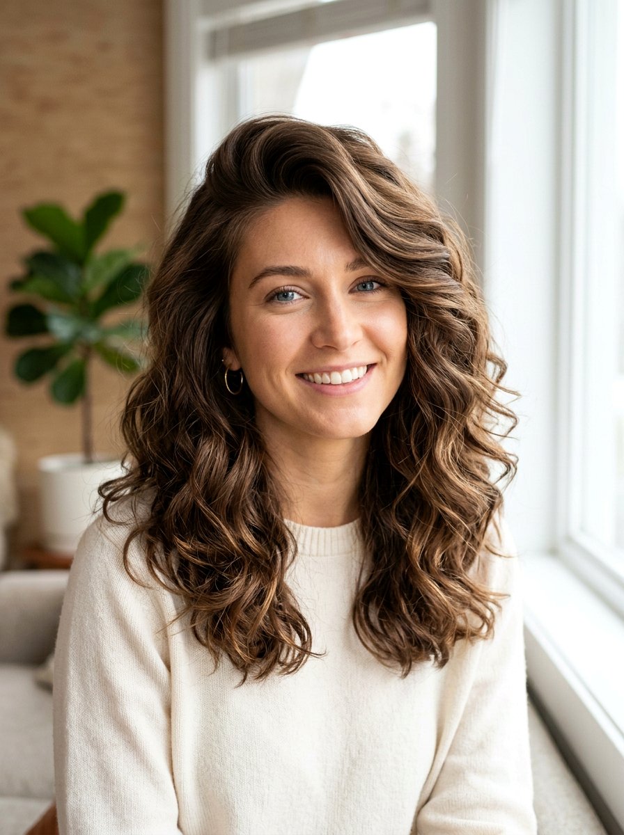 Shoulder Length Thick Wavy Hair With Side Part - 20 shoulder length wavy haircut for thick hair - 20 shoulder length wavy haircut for thick hair