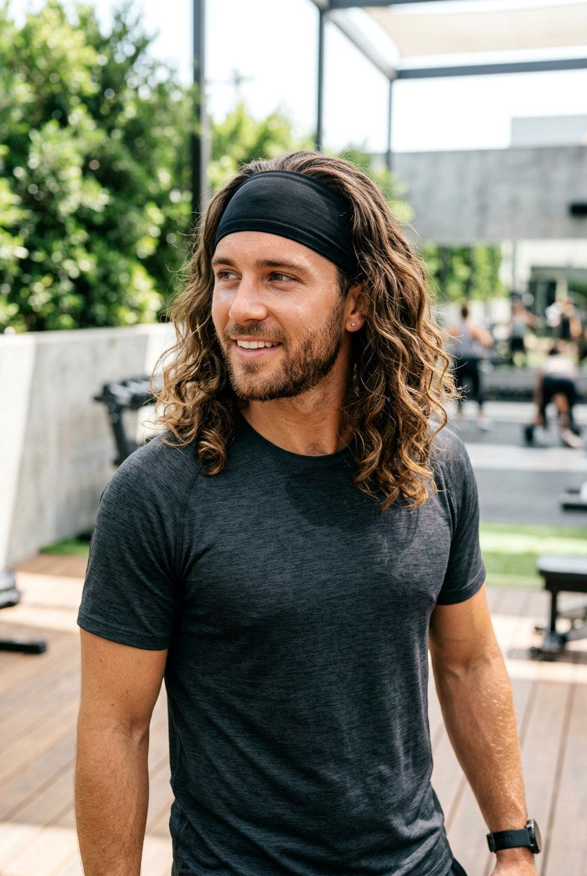 Shoulder Length Waves With Headband - 20 men shoulder length waves haircut - 20 men shoulder length waves haircut