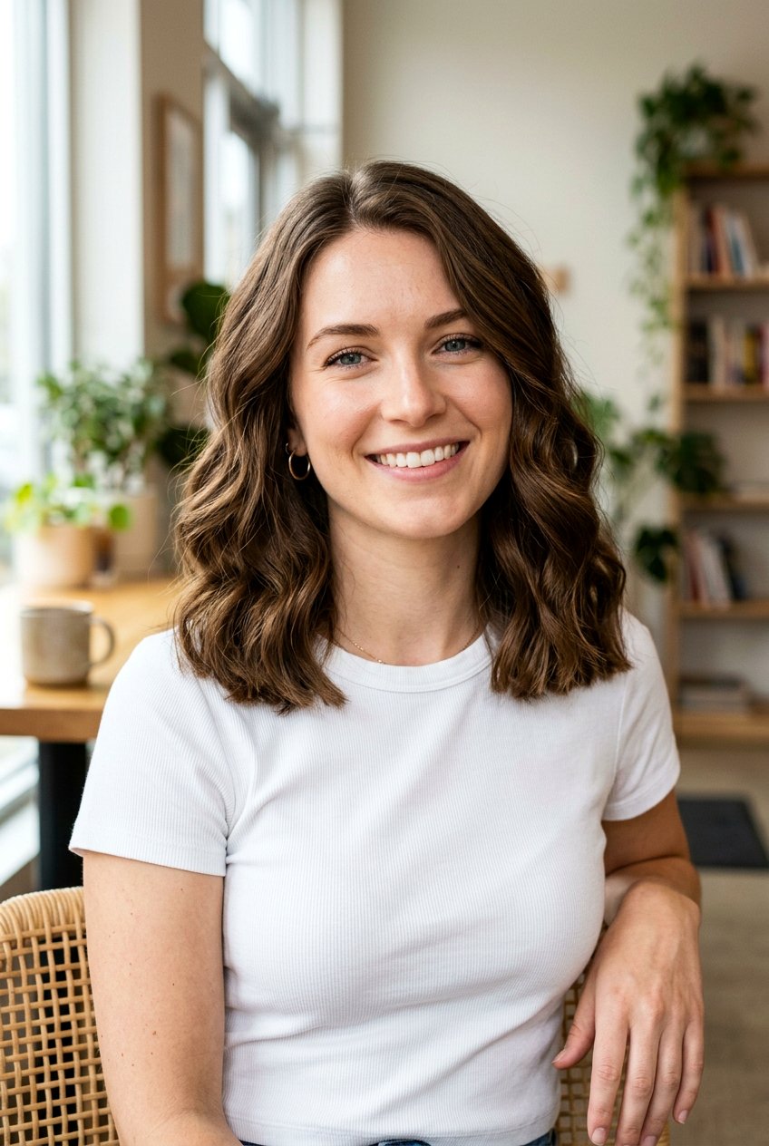 Shoulder Length Wavy Cut With Blunt Ends - 20 low maintenance wavy haircut - 20 low maintenance wavy haircut