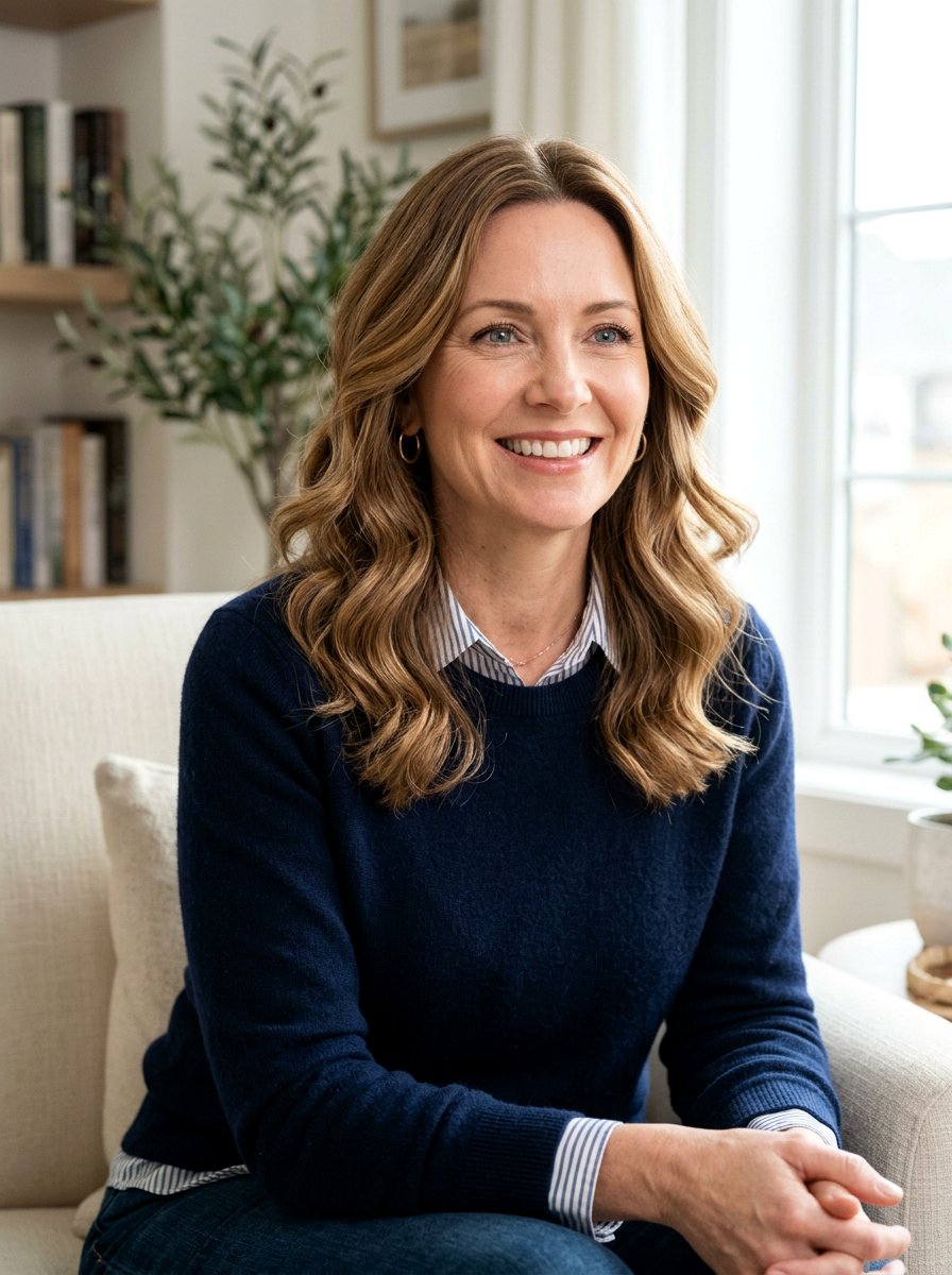 Shoulder Length Wavy Haircut For Women Over 40 - 20 shoulder length haircut with soft waves - 20 shoulder length haircut with soft waves