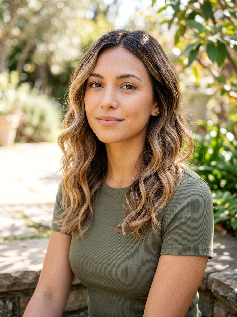 Shoulder Length Wavy Haircut With Root Shadow - 20 shoulder length wavy haircut for fine hair - 20 shoulder length wavy haircut for fine hair