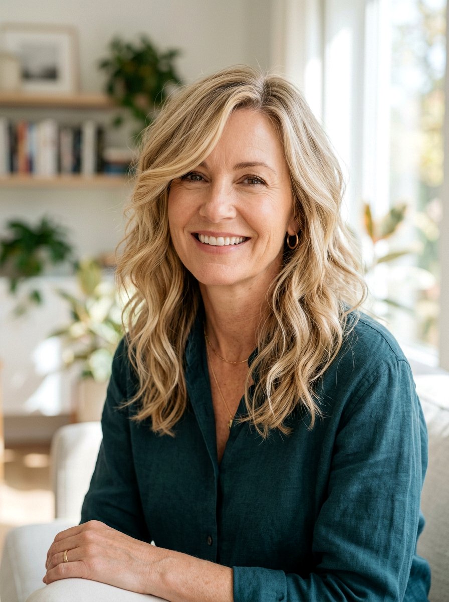 Shoulder Length Wavy Shag With Side Part - 20 wavy shag for women over 50 - 20 wavy shag for women over 50