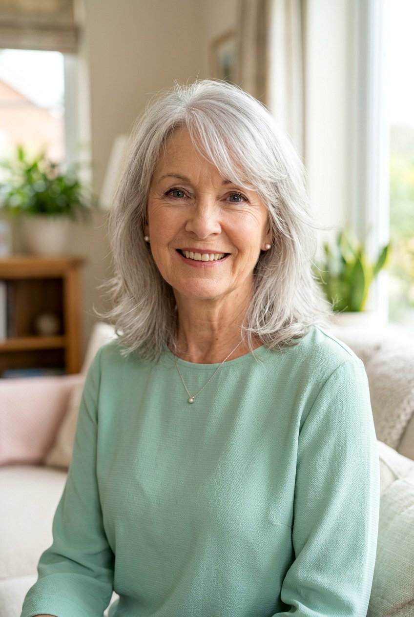 Shoulder Length Wispy Layers - 20 medium haircut for women over 70 - 20 medium haircut for women over 70