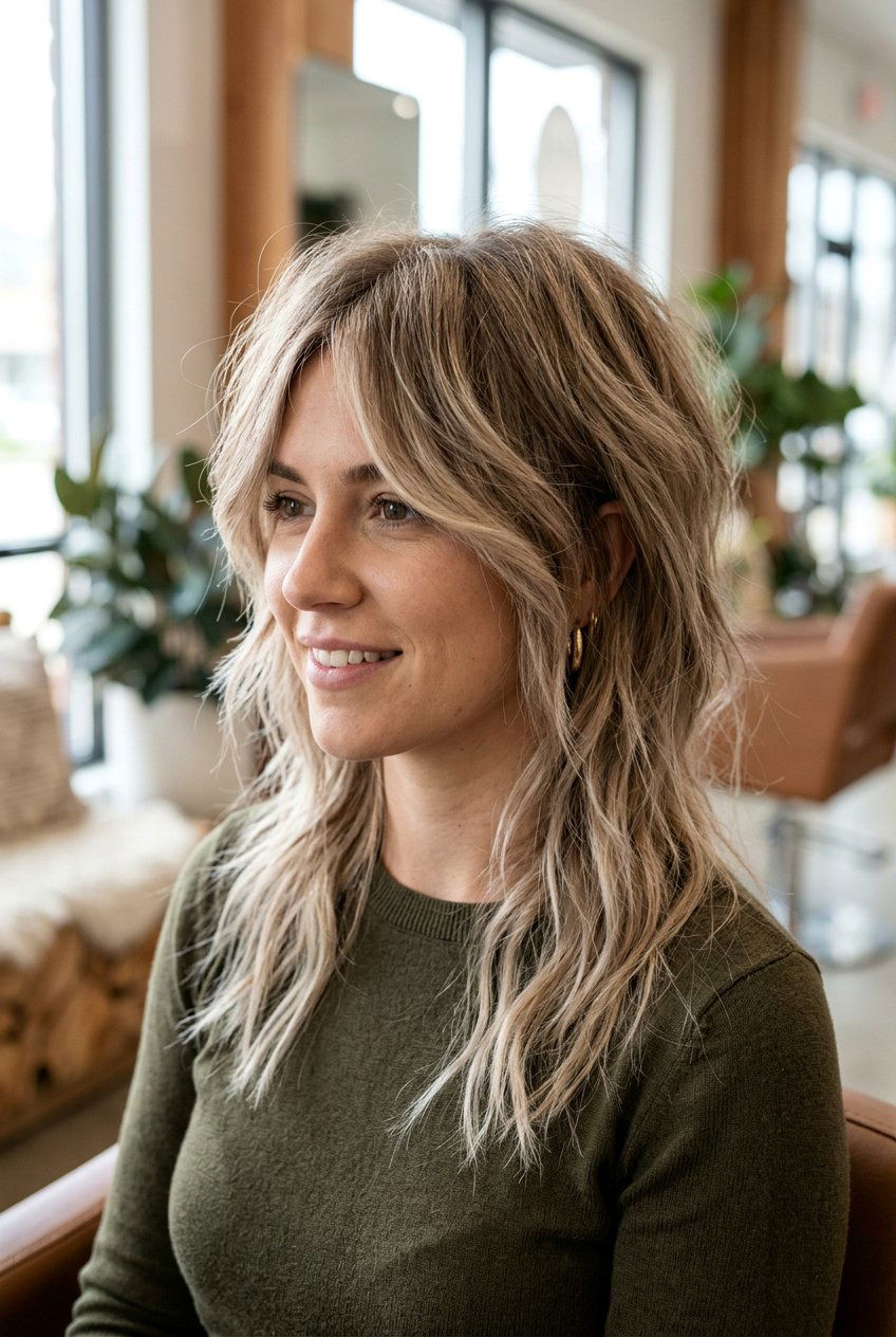 Shoulder Length Wolf Cut - 20 medium haircuts for thick hair - 20 medium haircuts for thick hair