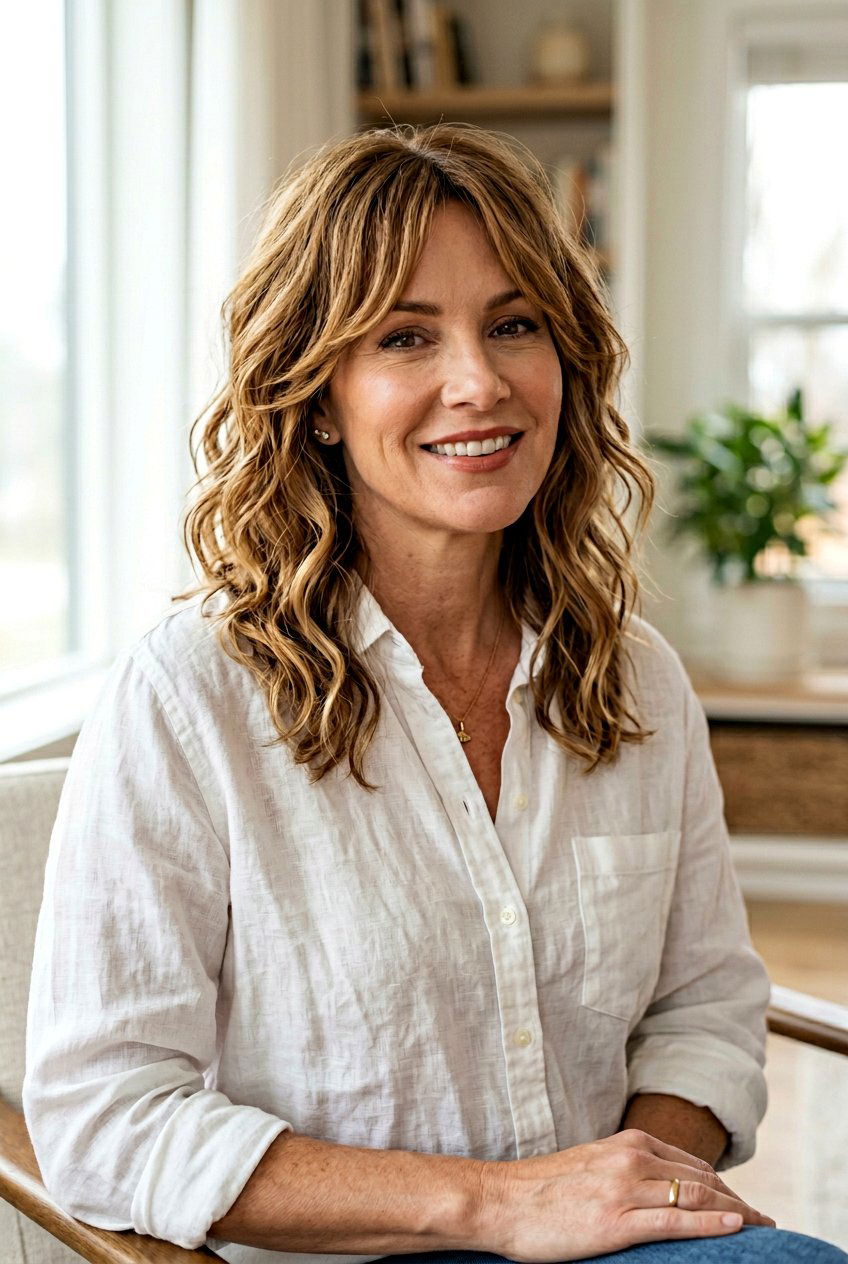 Shoulder Length Wolf Cut For Wavy Hair - 20 wolf cut for women over 40 - 20 wolf cut for women over 40