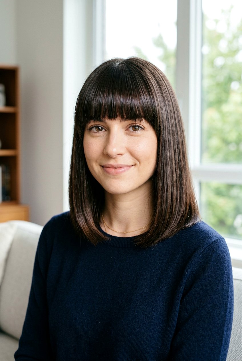 Shoulder length bob with fringe - 20 shoulder length bob haircuts - 20 shoulder length bob haircuts