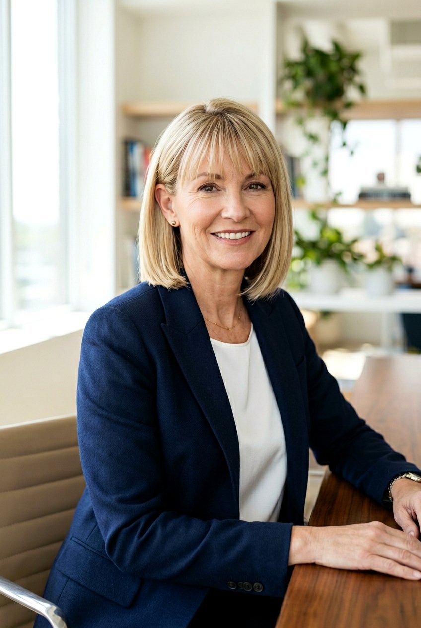 Shoulder length bob with wispy bangs - 20 wispy bangs for mature women - 20 wispy bangs for mature women