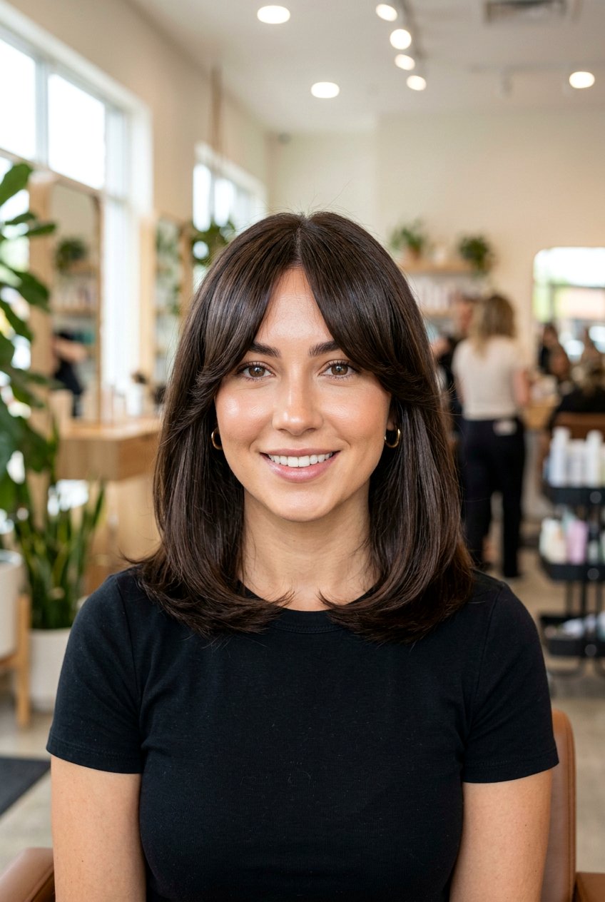 Shoulder length bottleneck bangs - 20 bottleneck bangs haircut - 20 bottleneck bangs haircut