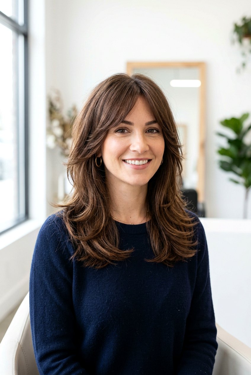 Shoulder length feathered hair - 20 feathered hairstyles - 20 feathered hairstyles