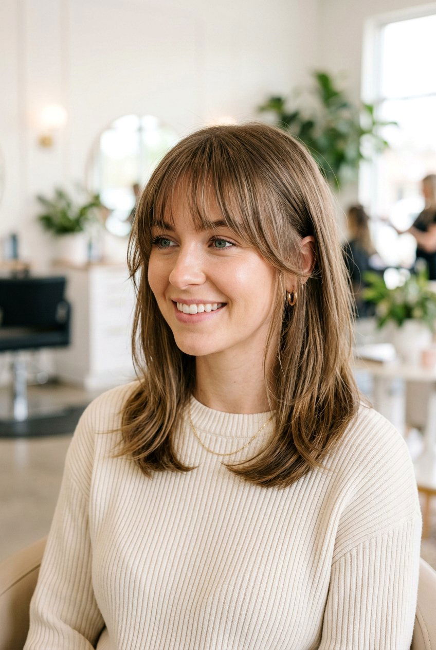 Shoulder length haircut with bangs - 20 low maintenance medium haircut - 20 low maintenance medium haircut