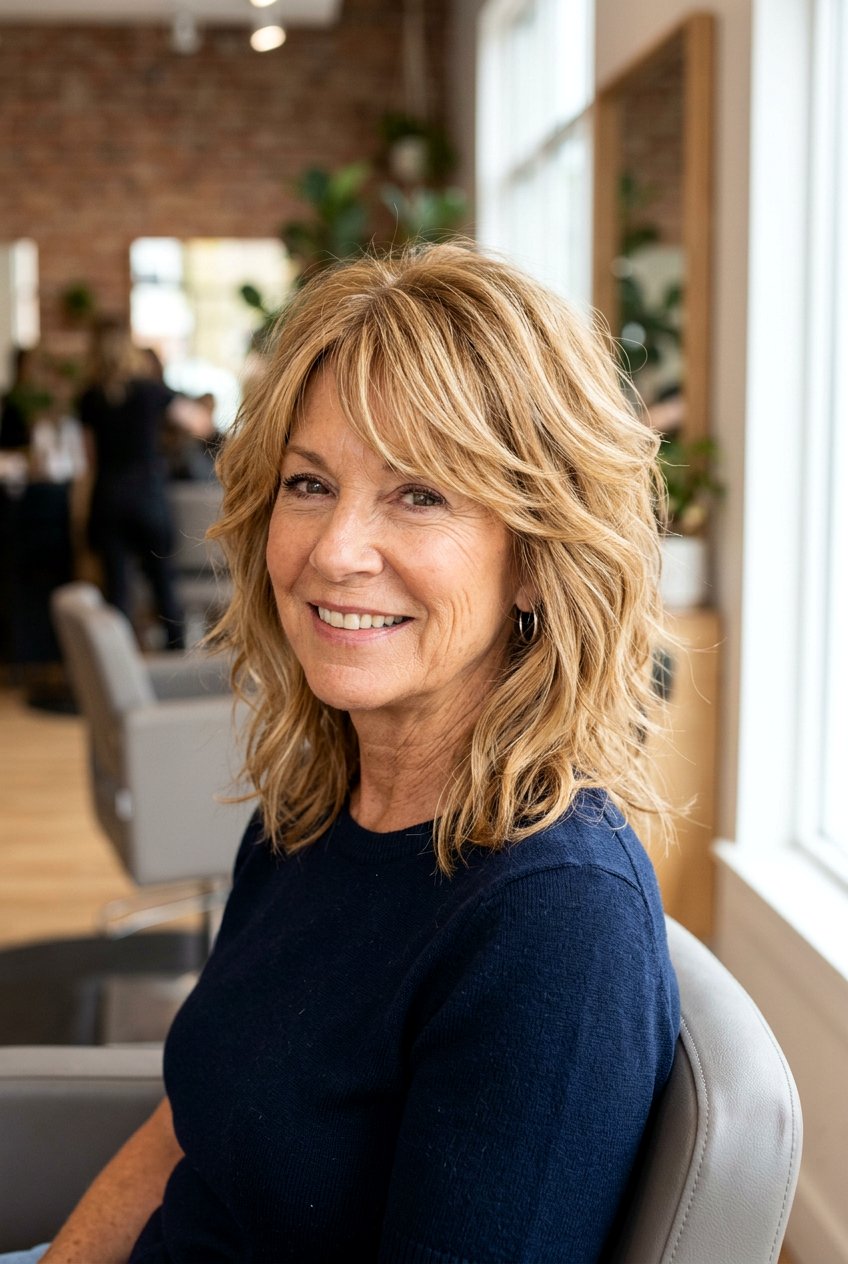 Shoulder length layered shag - 20 shag haircuts for older women - 20 shag haircuts for older women