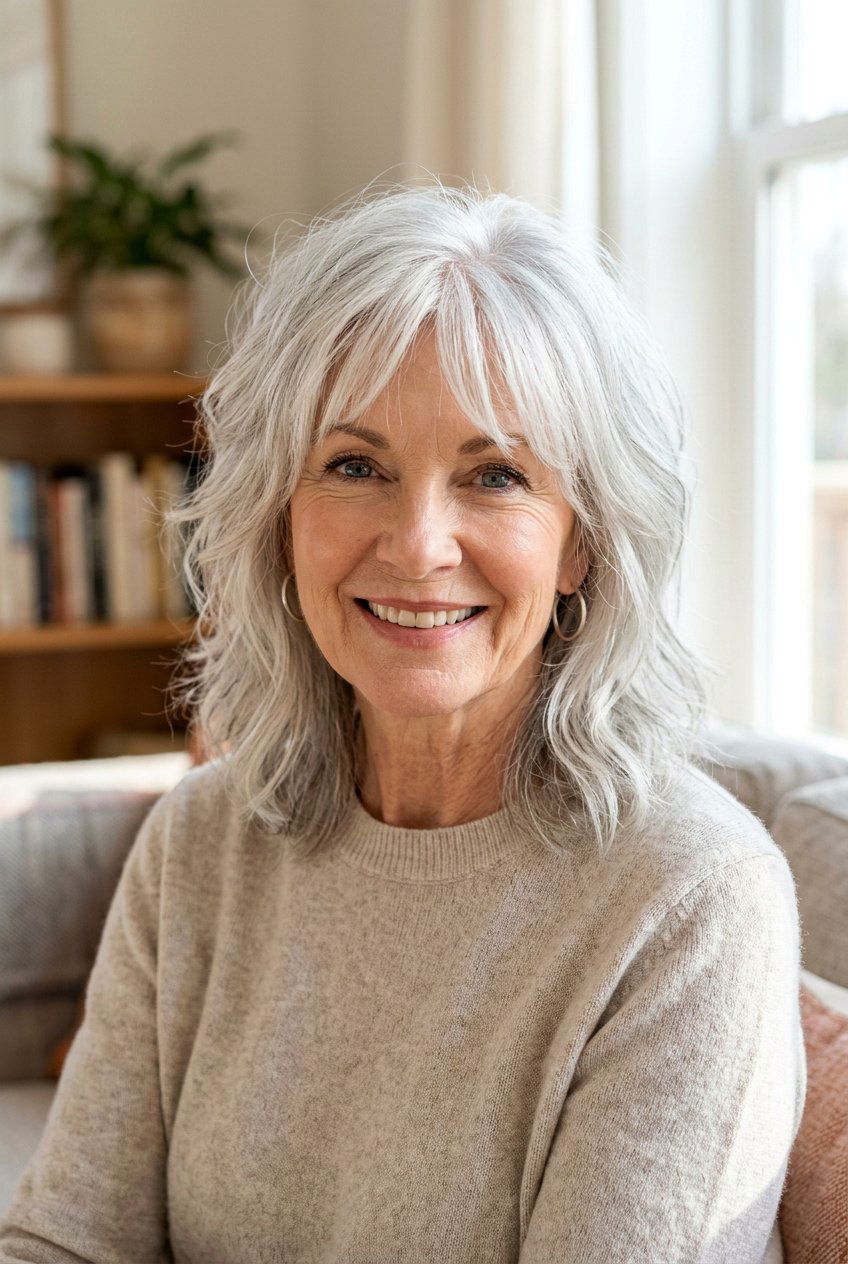 Shoulder length shag for older women - 20 shoulder length shag haircut - 20 shoulder length shag haircut