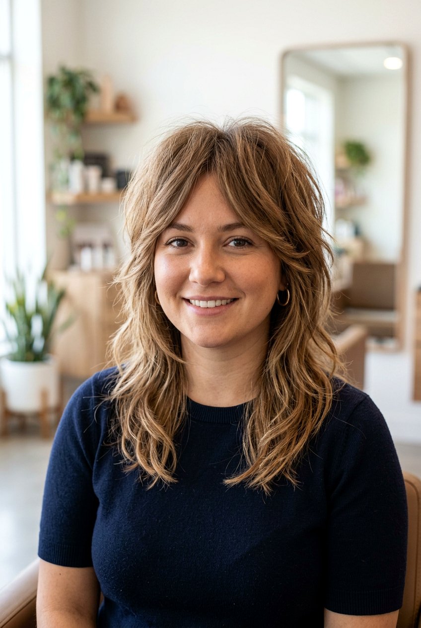 Shoulder length shag for round face - 20 shoulder length shag haircut - 20 shoulder length shag haircut