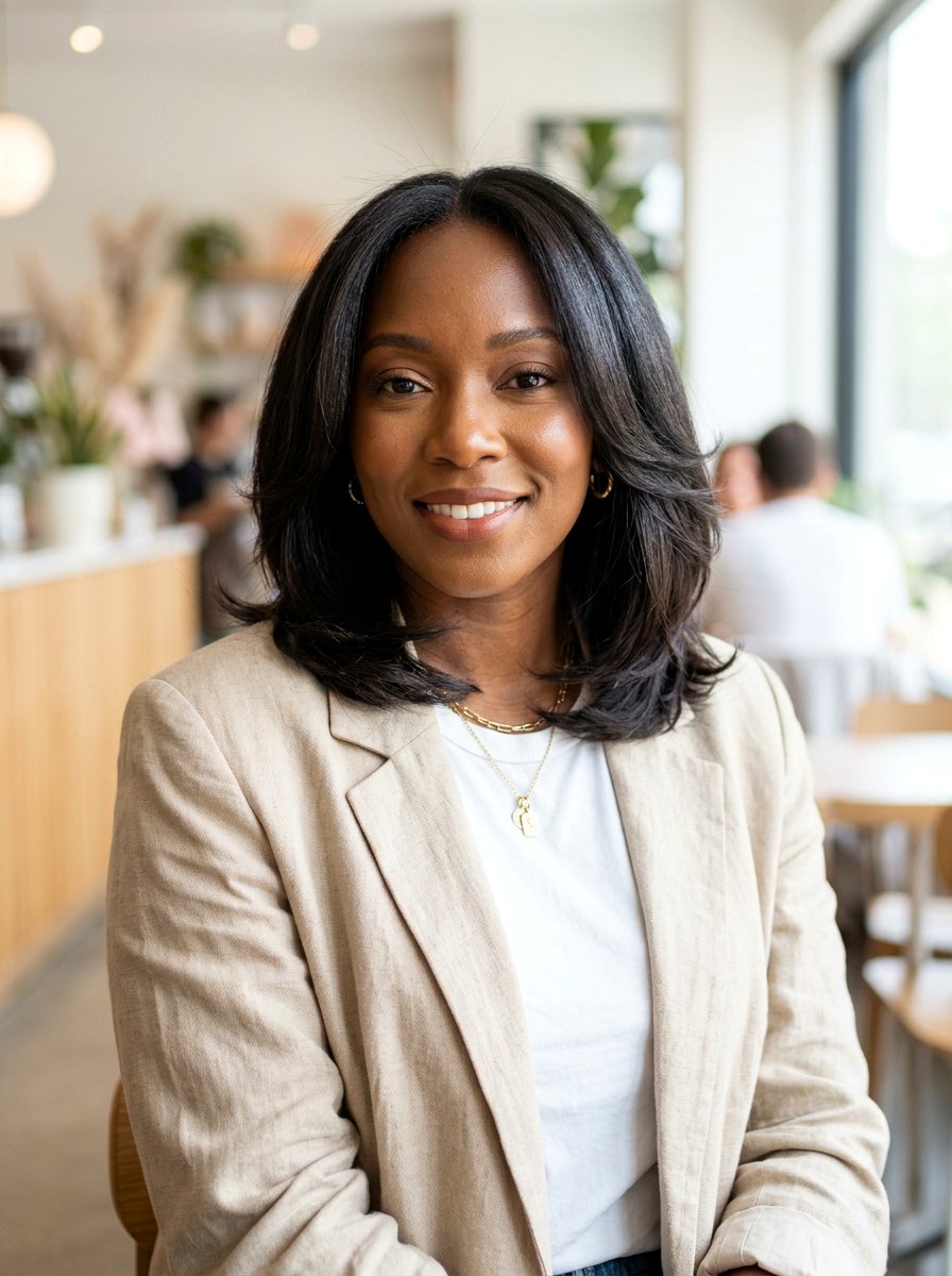 Shoulder length silk press with layers - 20 silk press with layers - 20 silk press with layers