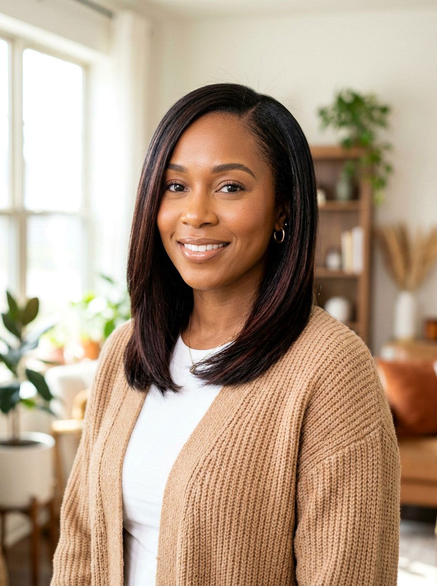 Shoulder length silk press with lowlights - 20 silk press for shoulder length hair - 20 silk press for shoulder length hair