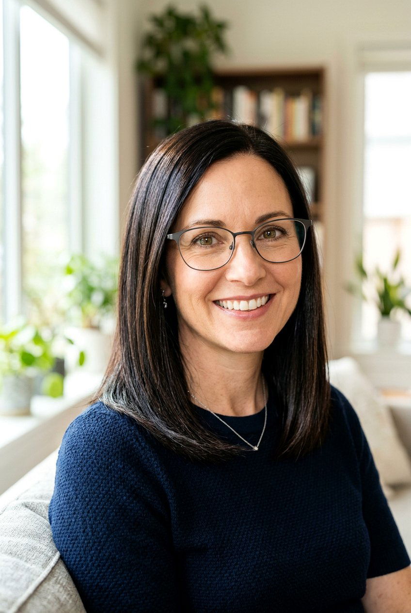 Shoulder length straight hair - 20 hairstyles for women over 40 with glasses - 20 hairstyles for women over 40 with glasses