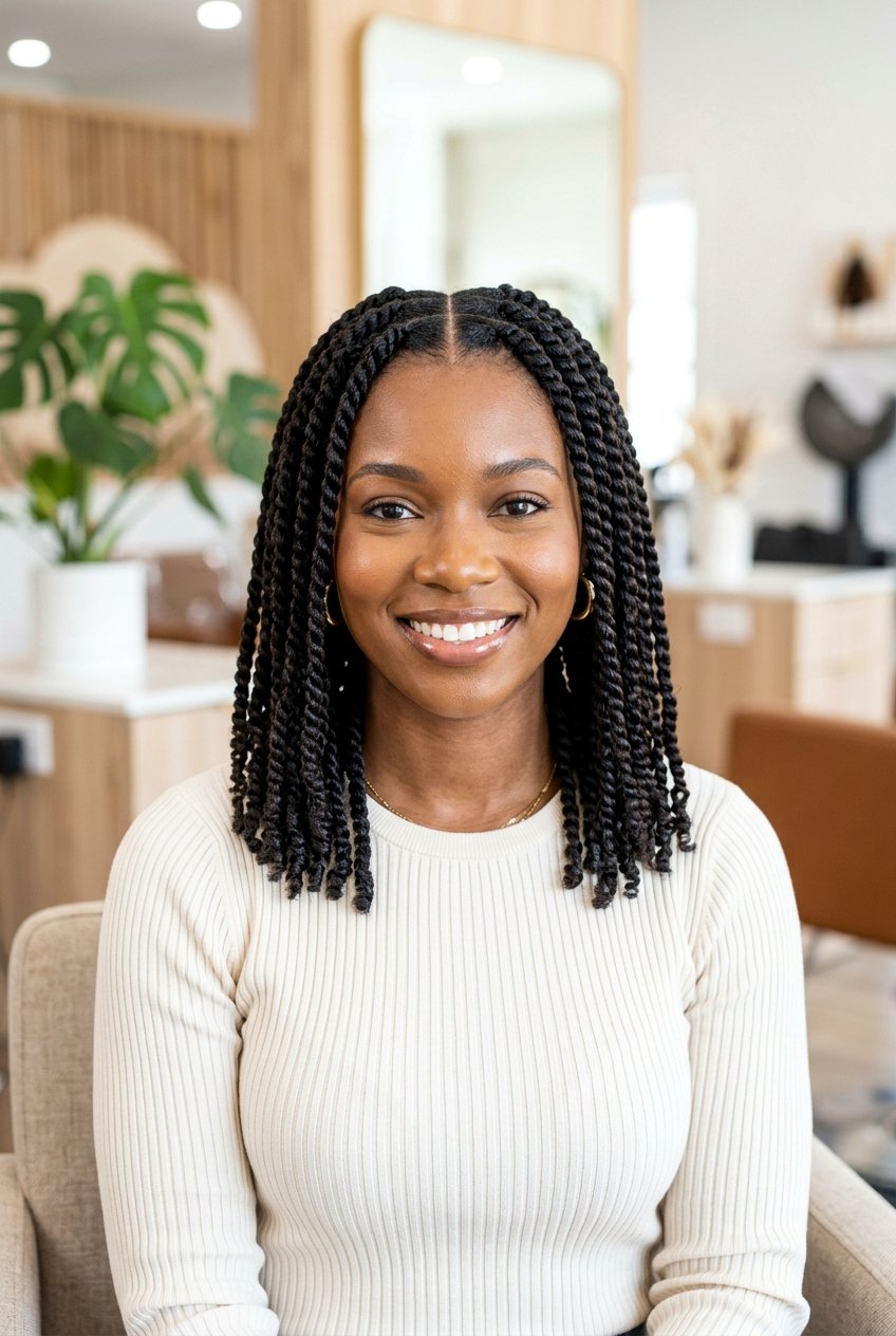 Shoulder length twist - 20 twist hairstyles for black women - 20 twist hairstyles for black women