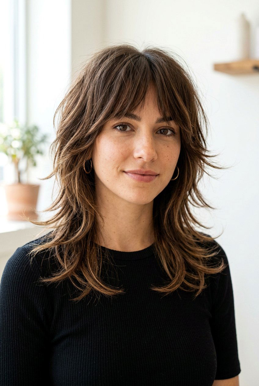 Shoulder length wolf cut - 20 wolf cut for women - 20 wolf cut for women