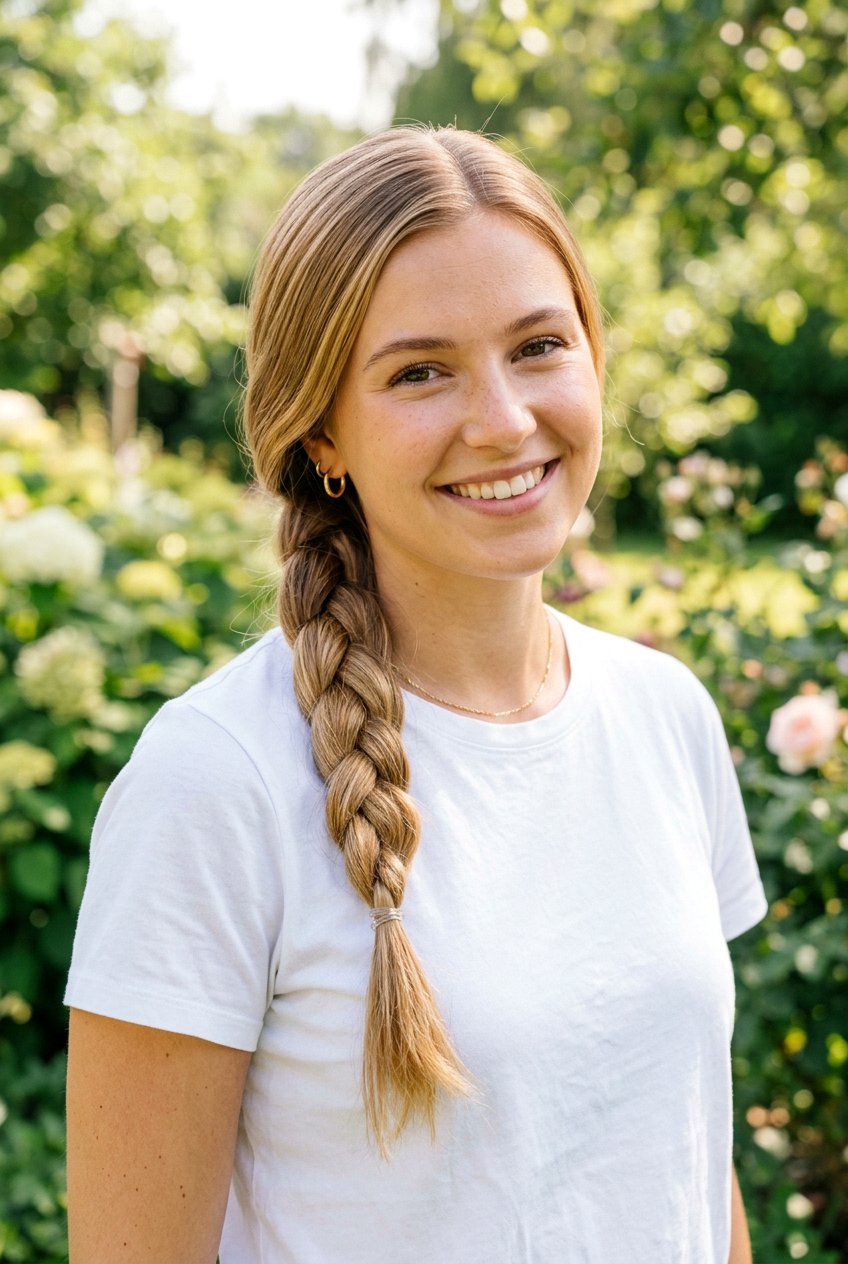 Side Braid For Frizz Management - 20 anti frizz hairstyles for summer - 20 anti frizz hairstyles for summer