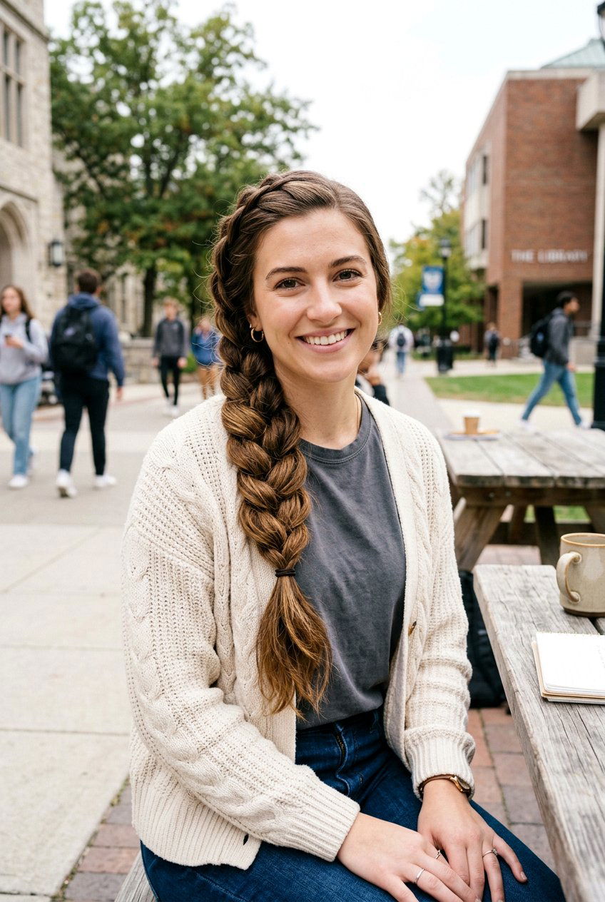 Side Braid For Long Hair - 20 campus hairstyle for long layers - 20 campus hairstyle for long layers