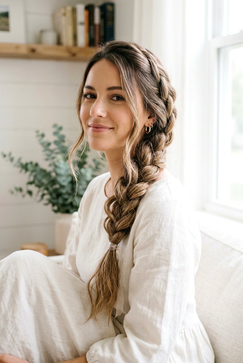 Side Braid For Long Hair - 20 easy hairstyles for long hair - 20 easy hairstyles for long hair