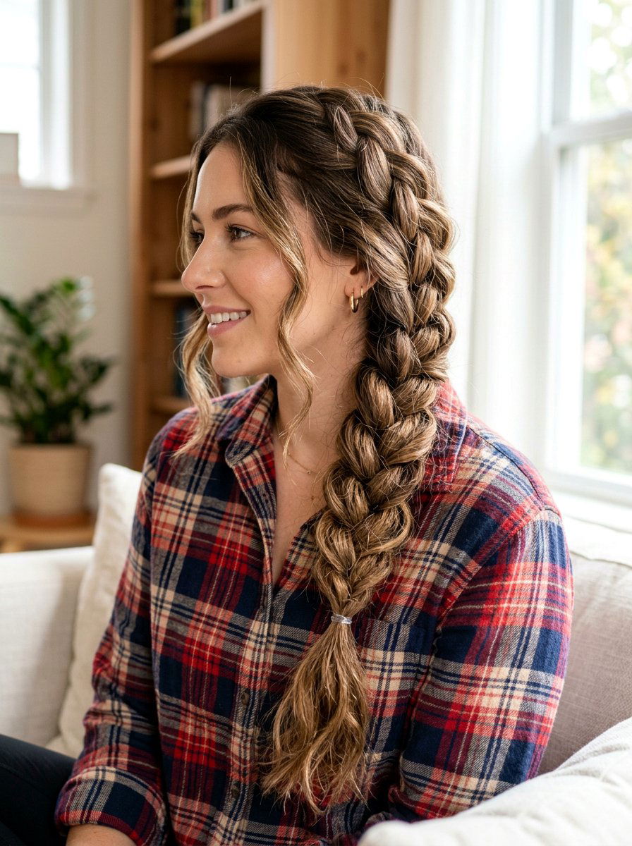 Side Braid For Medium Curls - 20 quick hairstyle for medium curls - 20 quick hairstyle for medium curls